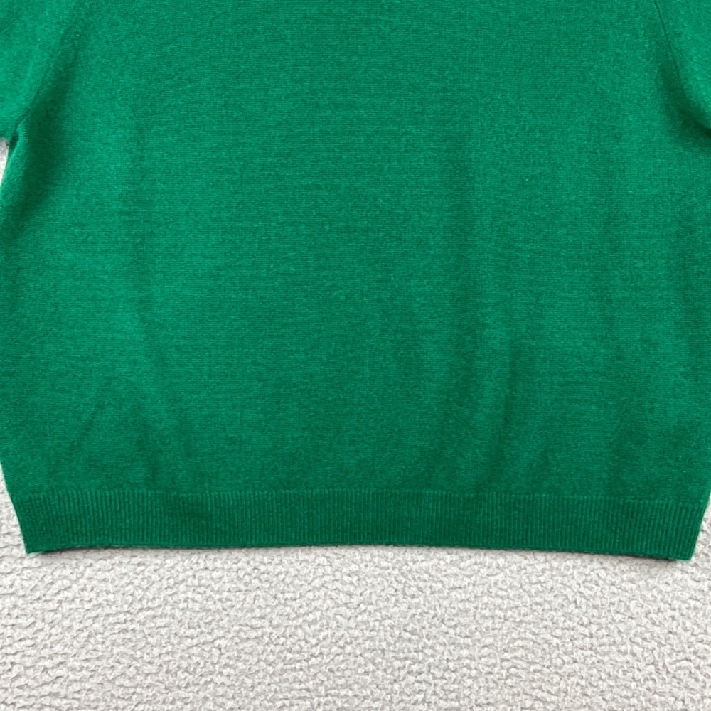Quince Mongolian Cashmere Tee Everglade Green Short Sleeve Sweater Womens XL - Picture 3 of 11